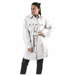 Pieces Riema Overshirt Jacket Grey Grå Hot