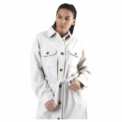 Pieces Riema Overshirt Jacket Grey Grå Hot