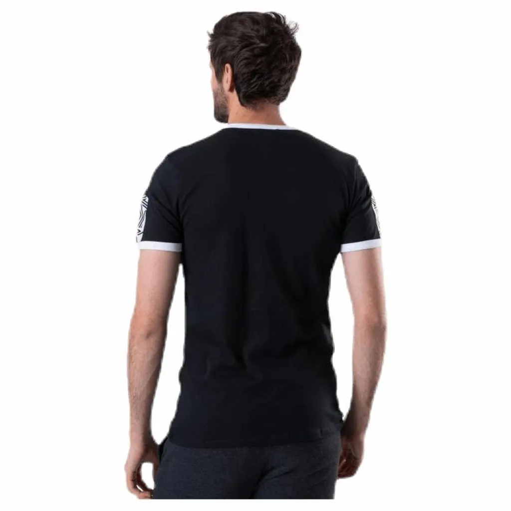 Umbro Ringer Taped Logo Tee Black Svart New