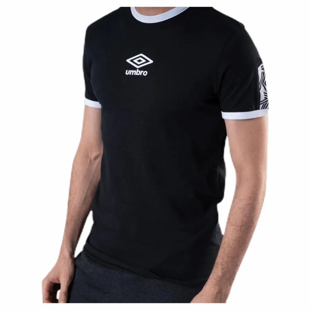 Umbro Ringer Taped Logo Tee Black Svart New