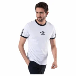 Umbro Ringer Taped Logo Tee White Vit Online