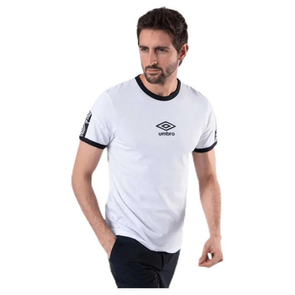 Umbro Ringer Taped Logo Tee White Vit Online
