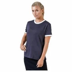 Nike Ringer Top SS Blue/White Blå Sale