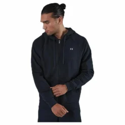 Under Armour Rival Fleece Fz Hoodie Black Svart Sale