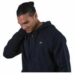 Under Armour Rival Fleece Fz Hoodie Black Svart Sale