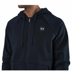 Under Armour Rival Fleece Fz Hoodie Black Svart Sale