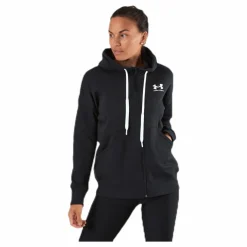 Under Armour Rival Fleece Fz Hoodie Black Svart Discount