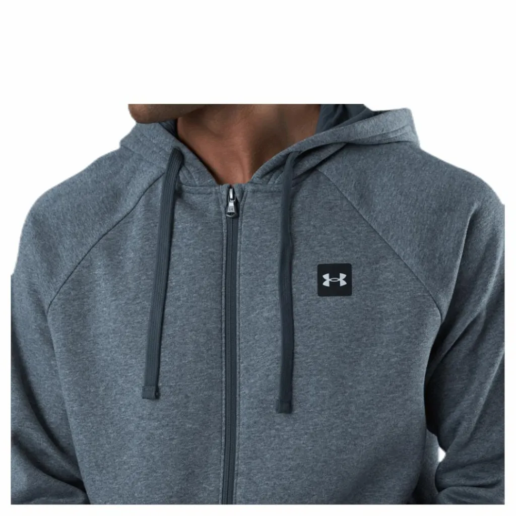 Under Armour Rival Fleece Fz Hoodie Grey Grå New