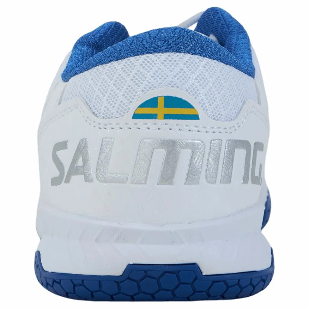 Salming Rival Jr White/supersonic Blå Hot