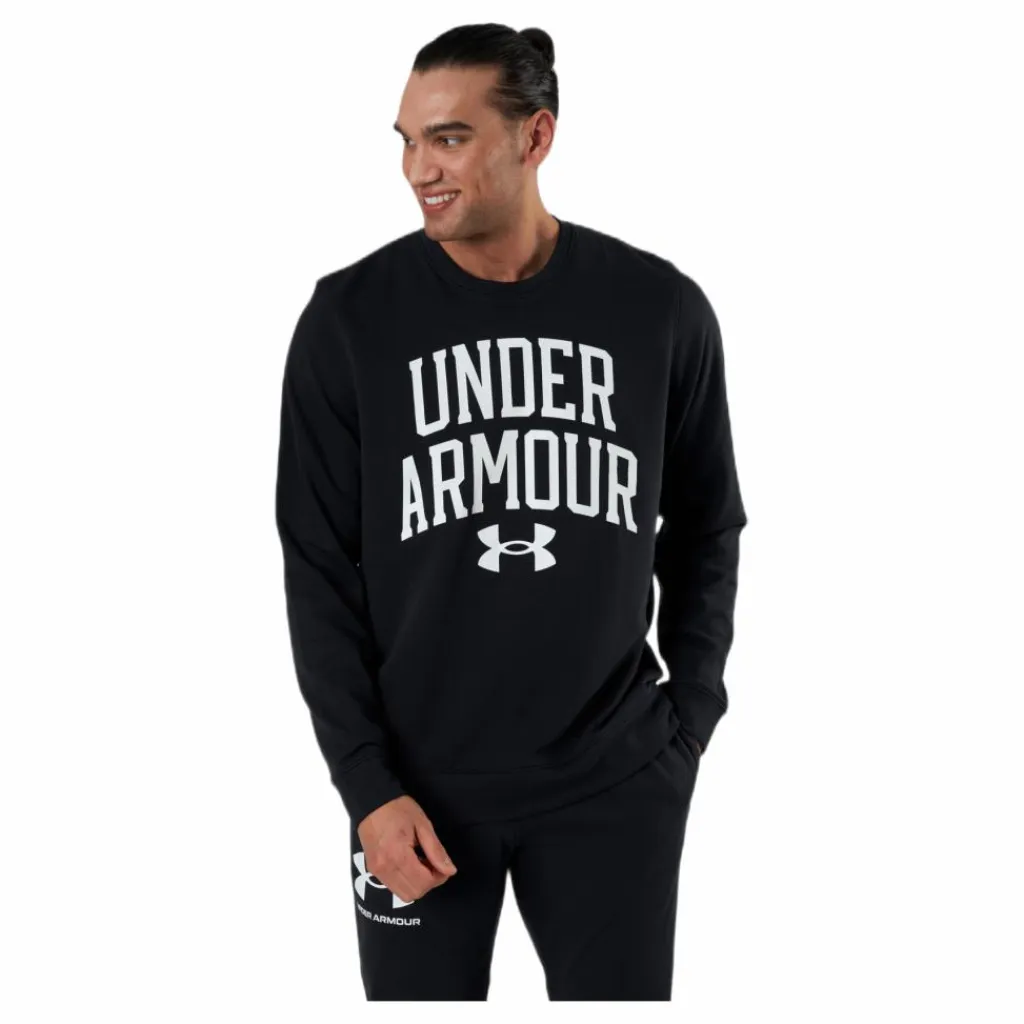 Under Armour Rival Terry Crew Black Svart Sale