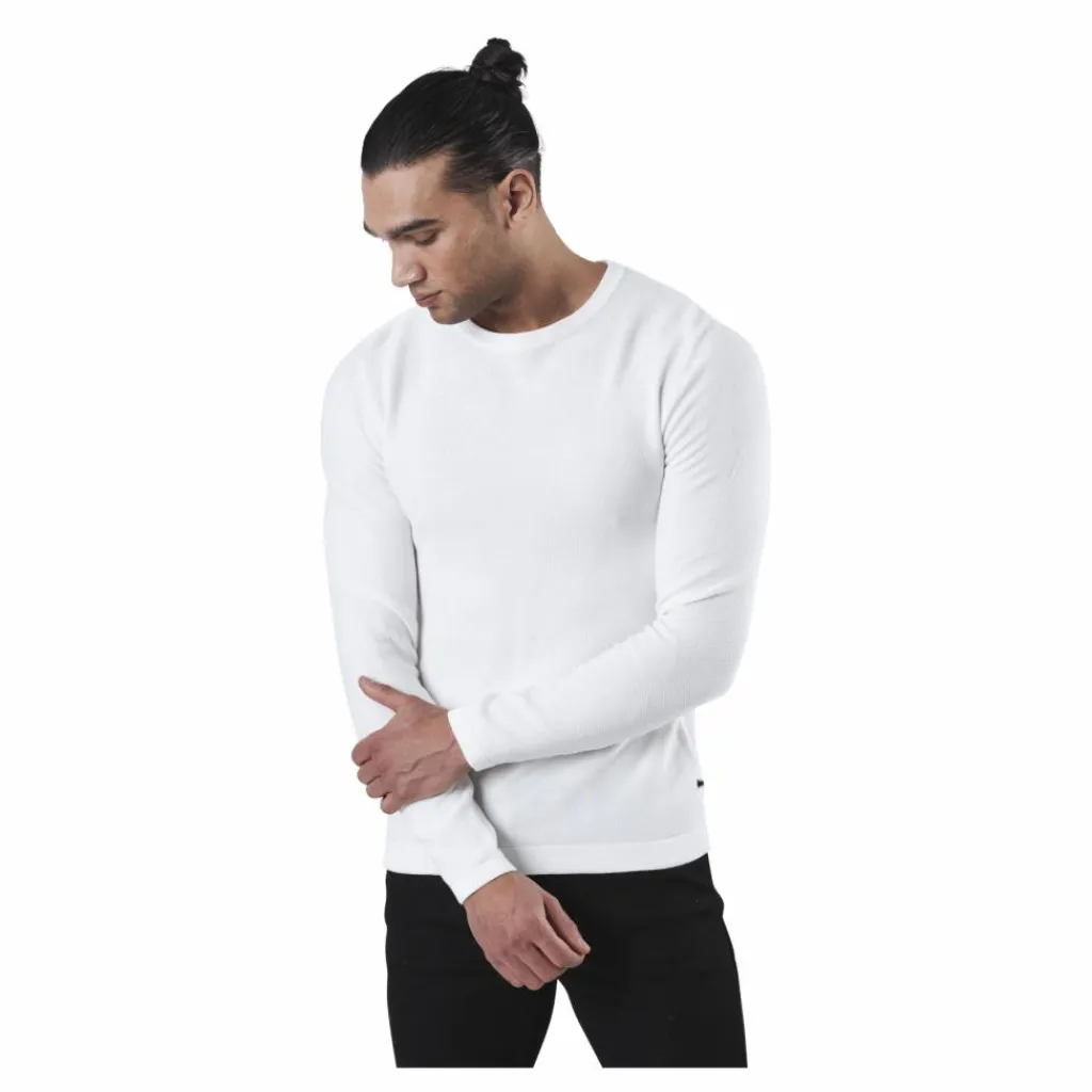 Jack & Jones Rob Knit Crew Neck White Vit Sale