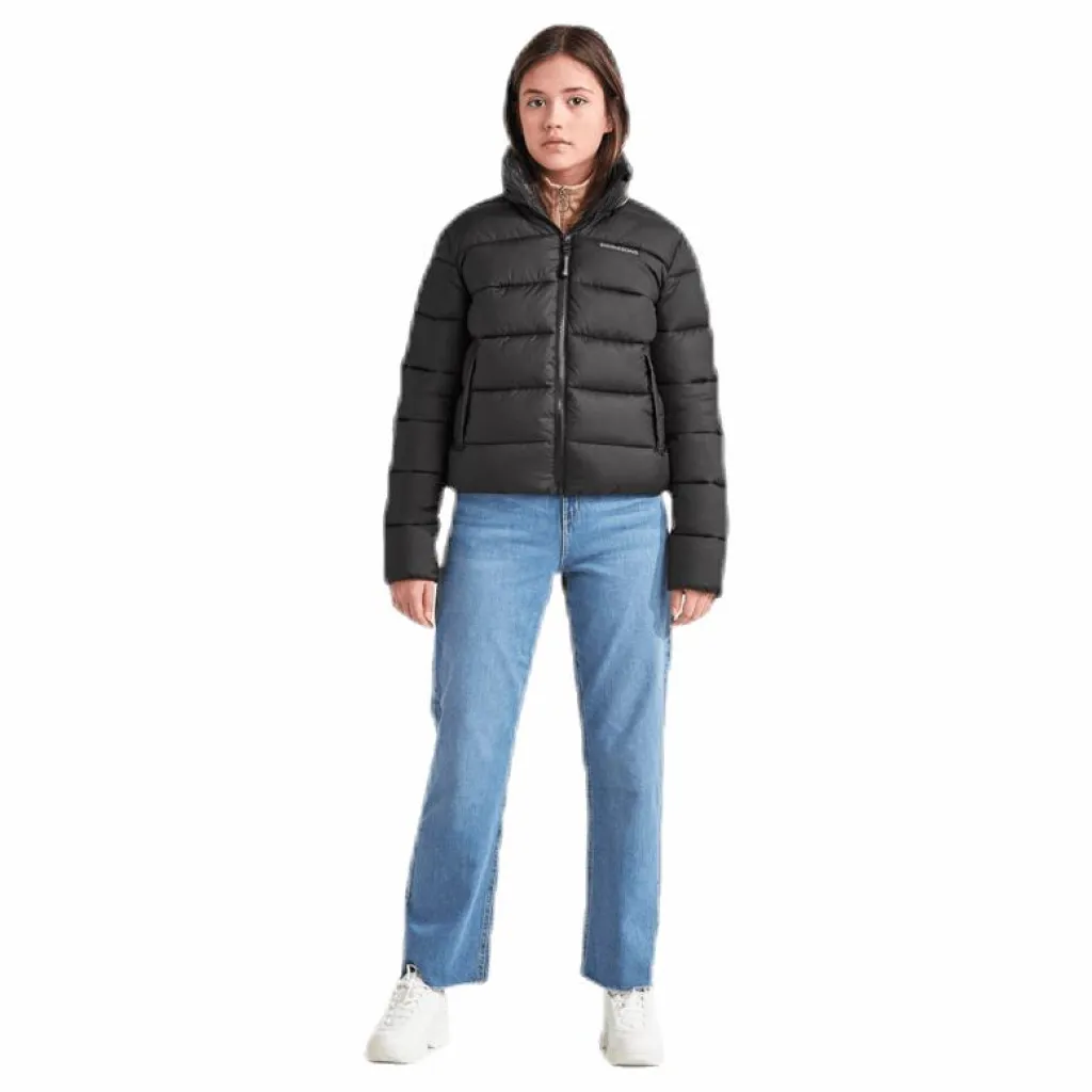 Didriksons Rose Girls Puff Jacket Black Svart