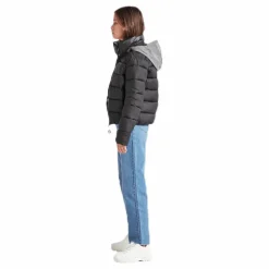Didriksons Rose Girls Puff Jacket Black Svart