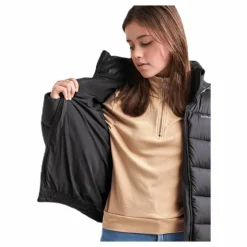 Didriksons Rose Girls Puff Jacket Black Svart