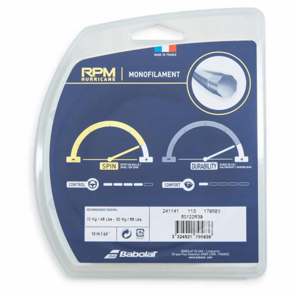 Babolat Rpm Hurricane 12m 1,25 Yellow Gul Outlet