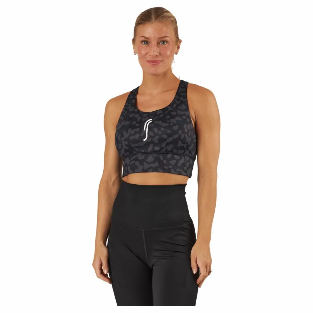 RS Sports Bra Leopard Svart New