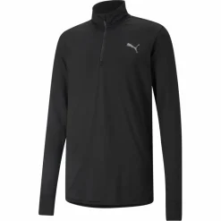 Run Favorite 1/4 Zip M Black*Puma Hot