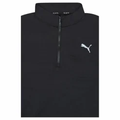 Run Favorite 1/4 Zip M Black*Puma Hot