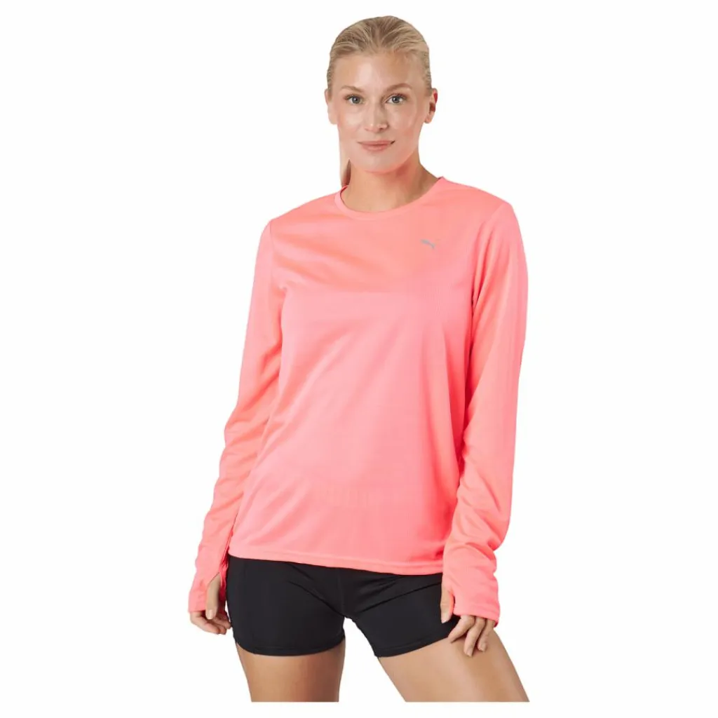 Puma Run Favorite Ls Tee W Sunset Glow Rosa Outlet