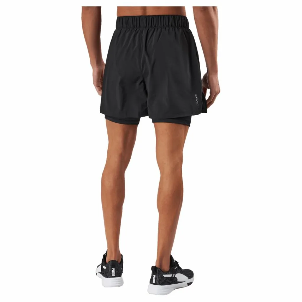 Run 2in1 5" Short Black*Puma Hot