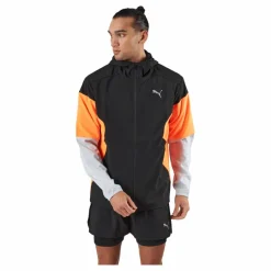 Puma Run Lightweight Jacket Black-ultra Orange
