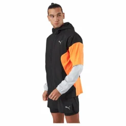 Puma Run Lightweight Jacket Black-ultra Orange