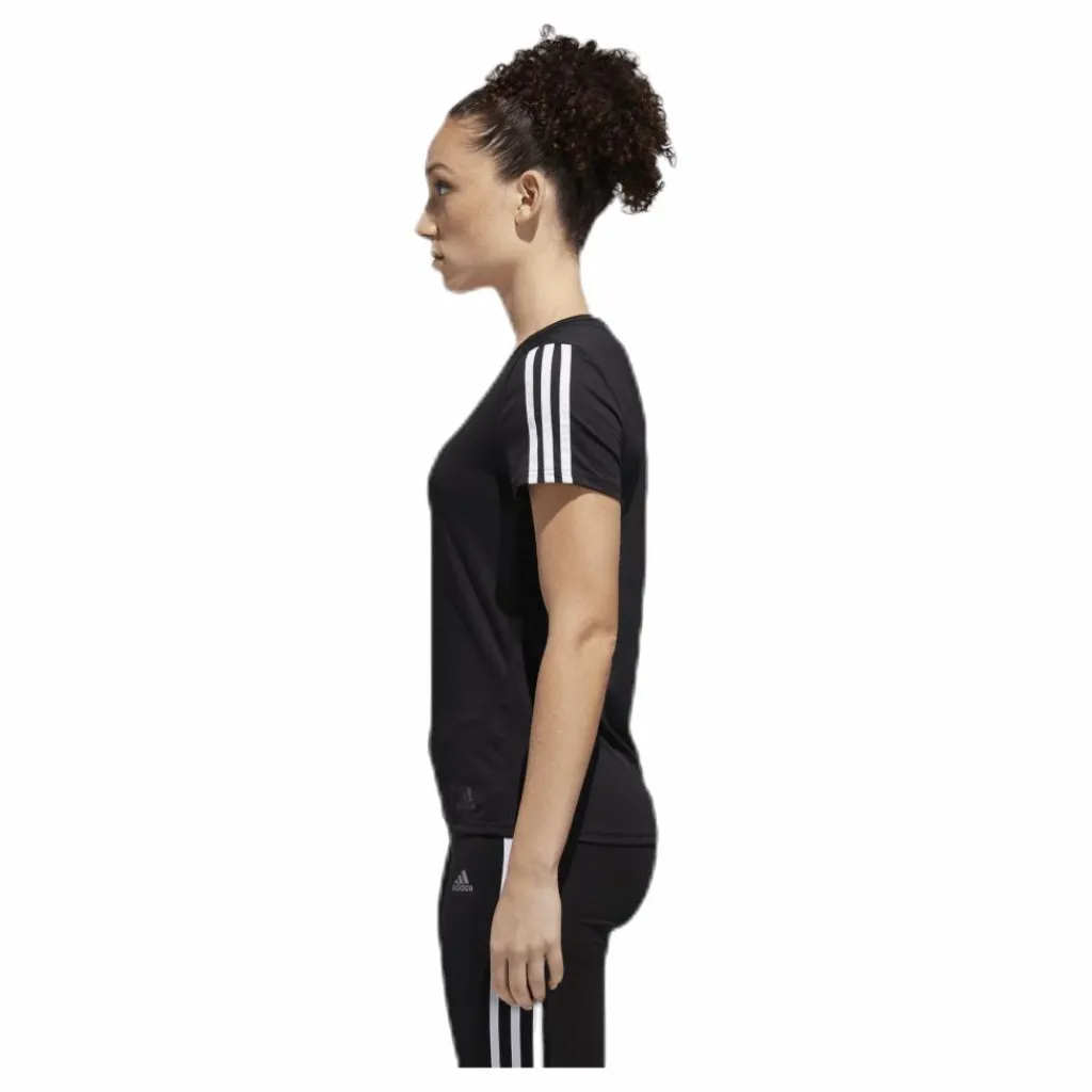adidas Run 3S Tee W White/Black Svart Discount