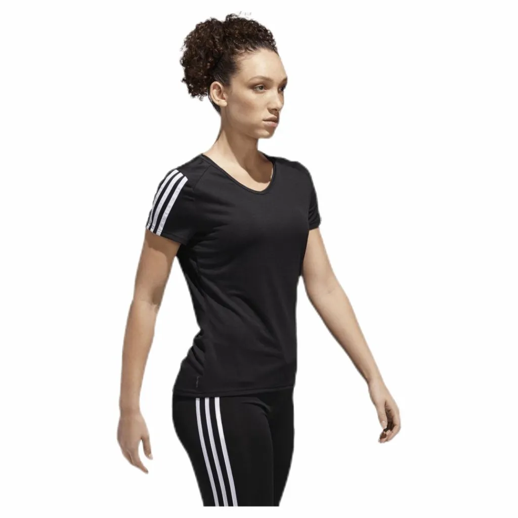 adidas Run 3S Tee W White/Black Svart Discount