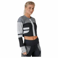 Nike Run Tech Pack Knit Top LS Black/Grey Grå Clearance