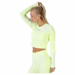Run Tech Pack Knit Top LS White/Green*Nike Clearance