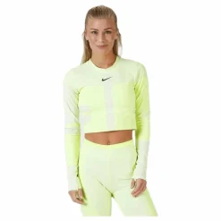Run Tech Pack Knit Top LS White/Green*Nike Clearance