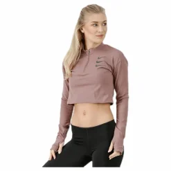 Nike Running Division Warm Top Crop Beige Best