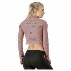 Nike Running Division Warm Top Crop Beige Best