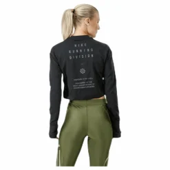 Nike Running Division Warm Top Crop Black Svart Hot