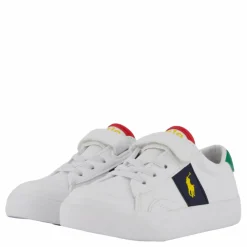 Ralph Lauren Junior Ryley Ps T-white Tumbled/navy/green W/ Vit New