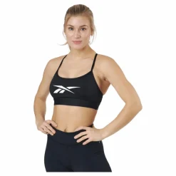 Reebok S Lux Skinny Strap Bra Black Svart Sale