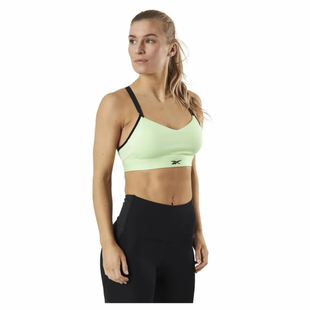 Reebok S Lux Strappy Bra Yellow Svart Online