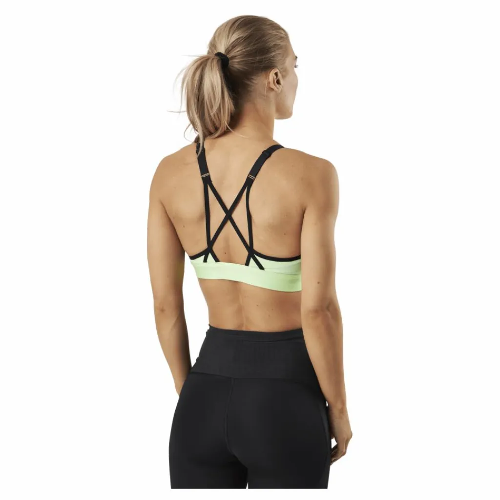 Reebok S Lux Strappy Bra Yellow Svart Online