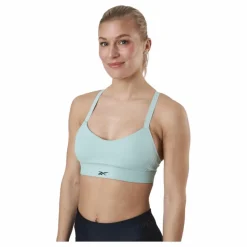 Reebok S Lux Strappy Sports Bra Green Sale
