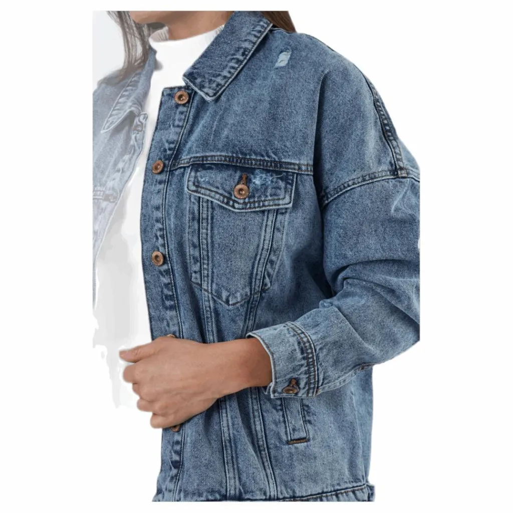 Safe Life Ls Oversze Jcket Blue*Only Discount