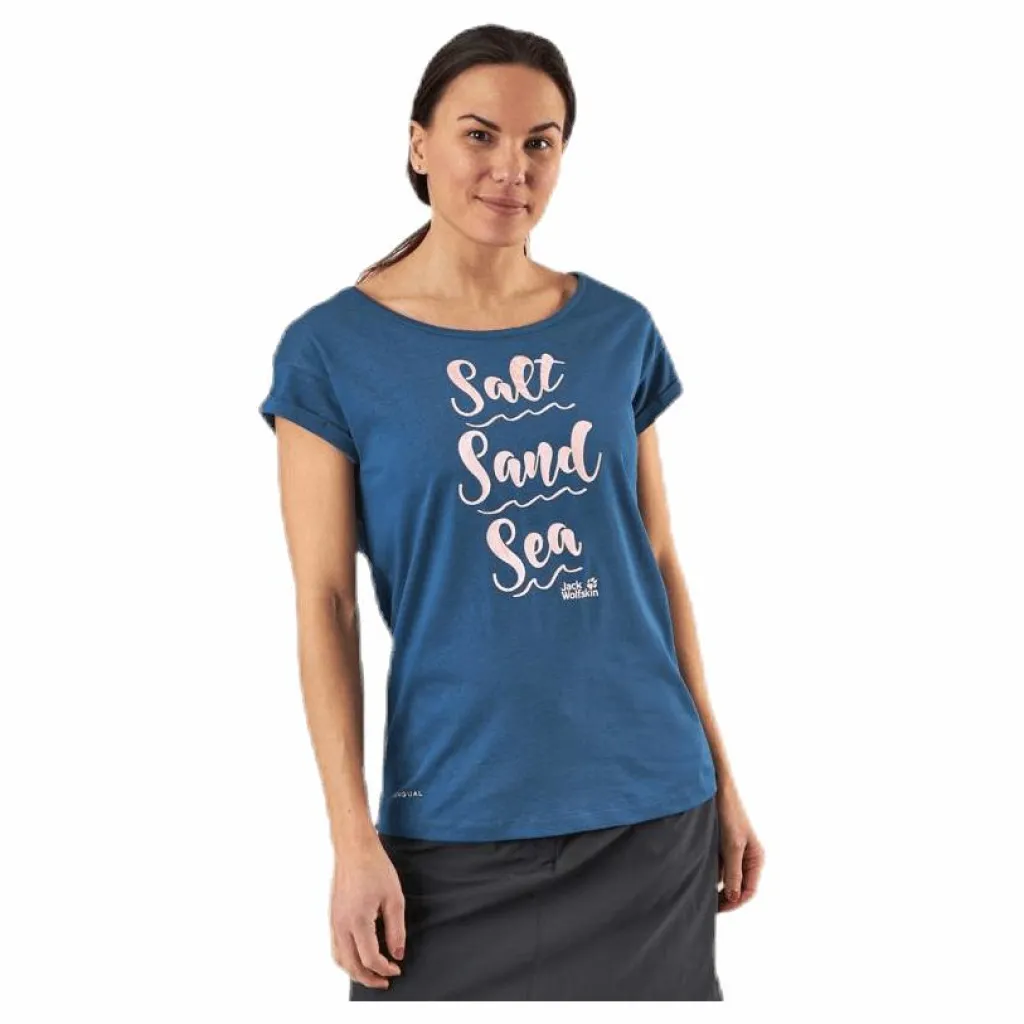 Salt Sand Sea Tee Blue*Jack Wolfskin New