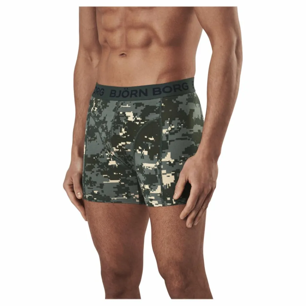 Björn Borg Sammy Digital Woodland 3-Pack Green Grön Best