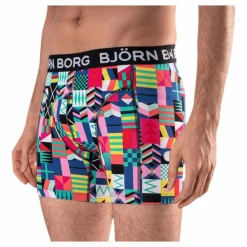 Björn Borg Sammy Geo Flag Shorts 3-pack Green/Black Grön och Svart Clearance