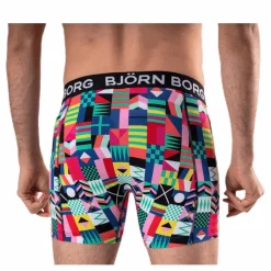 Björn Borg Sammy Geo Flag Shorts 3-pack Green/Black Grön och Svart Clearance