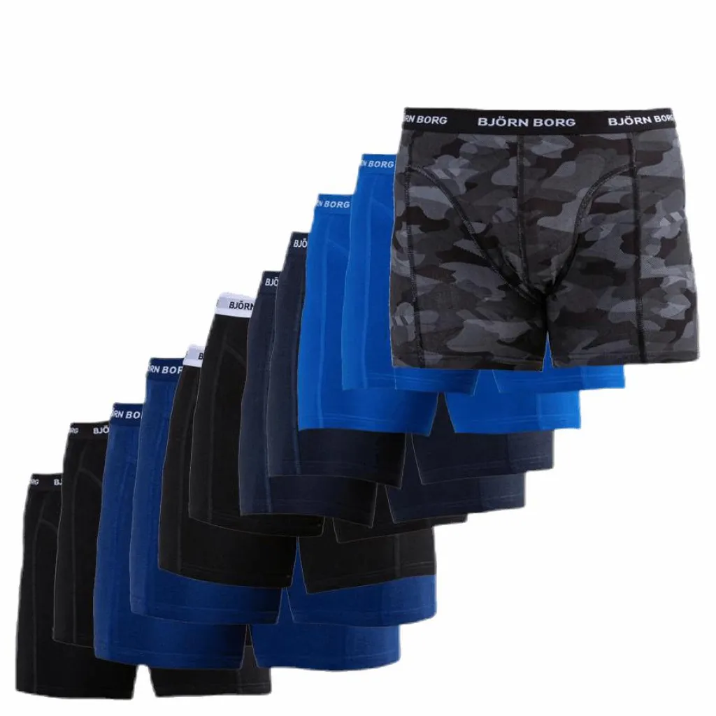 Björn Borg Sammy Solid Shorts 12-Pack Black Svart Outlet