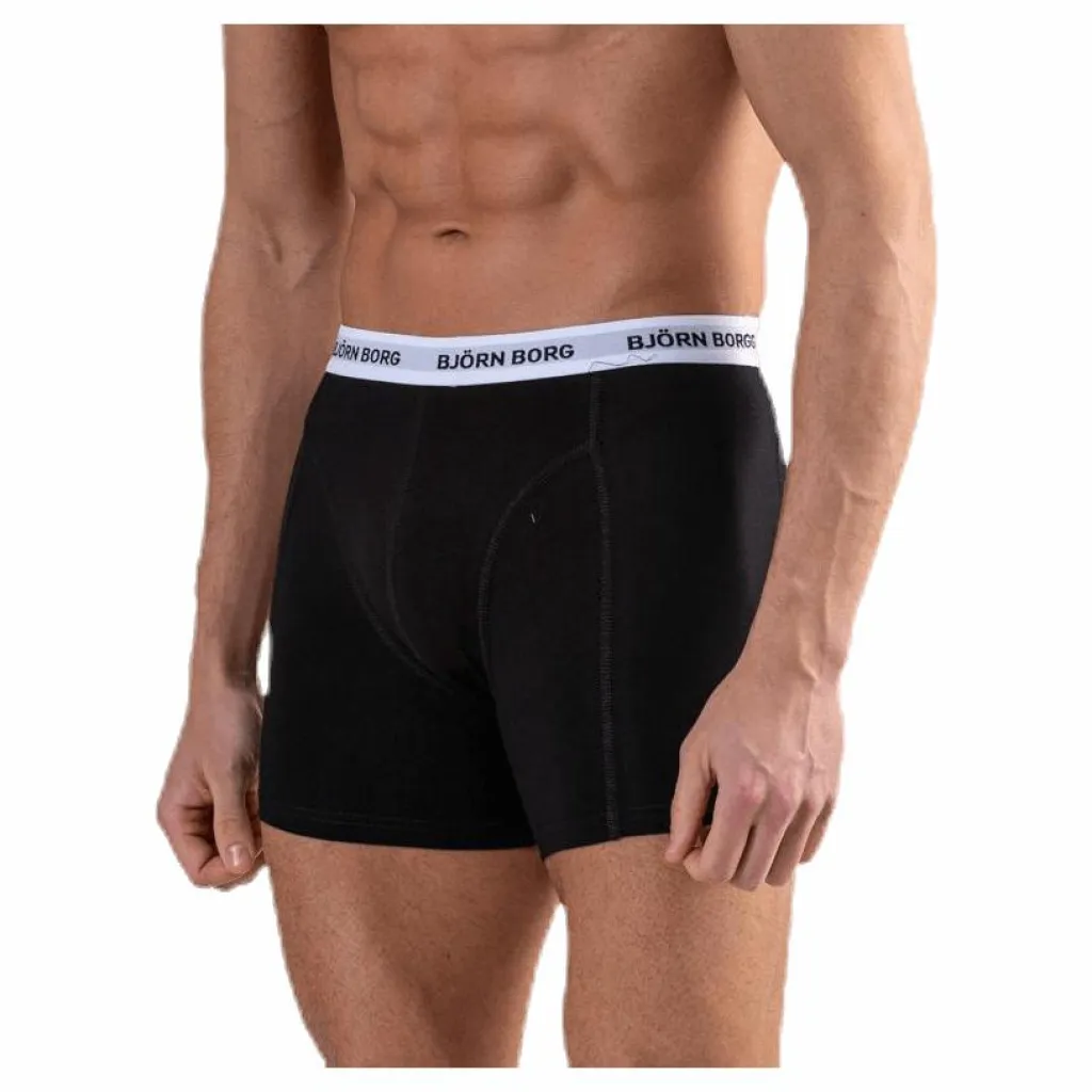 Björn Borg Sammy Solid Shorts 12-Pack Black Svart Outlet