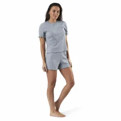 Sara Rib Pyjama Set Grey*NOUN Sale