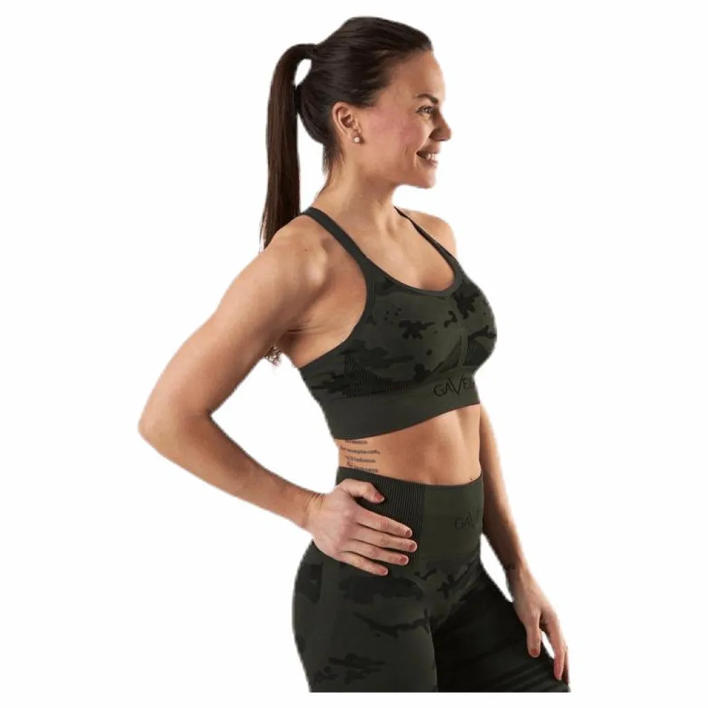 Seamless Camo Sports Bra Patterned/Black*Gavelo Discount