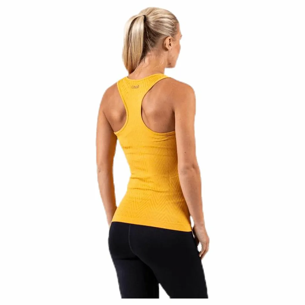 Casall Seamless Chevron Racerback Yellow Guld och Gul Sale