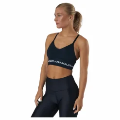 Under Armour Seamless Low Long Bra Black Svart Best